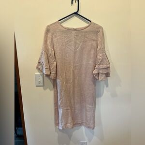 Francesca Bettini Linen Pink Slip Dress